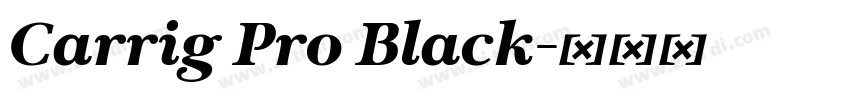 Carrig Pro Black字体转换